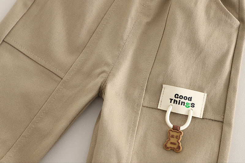 Kominz Junior – Boys Brown “You Must” Sweatshirt & Cargo Pants Set (1–6 Years)