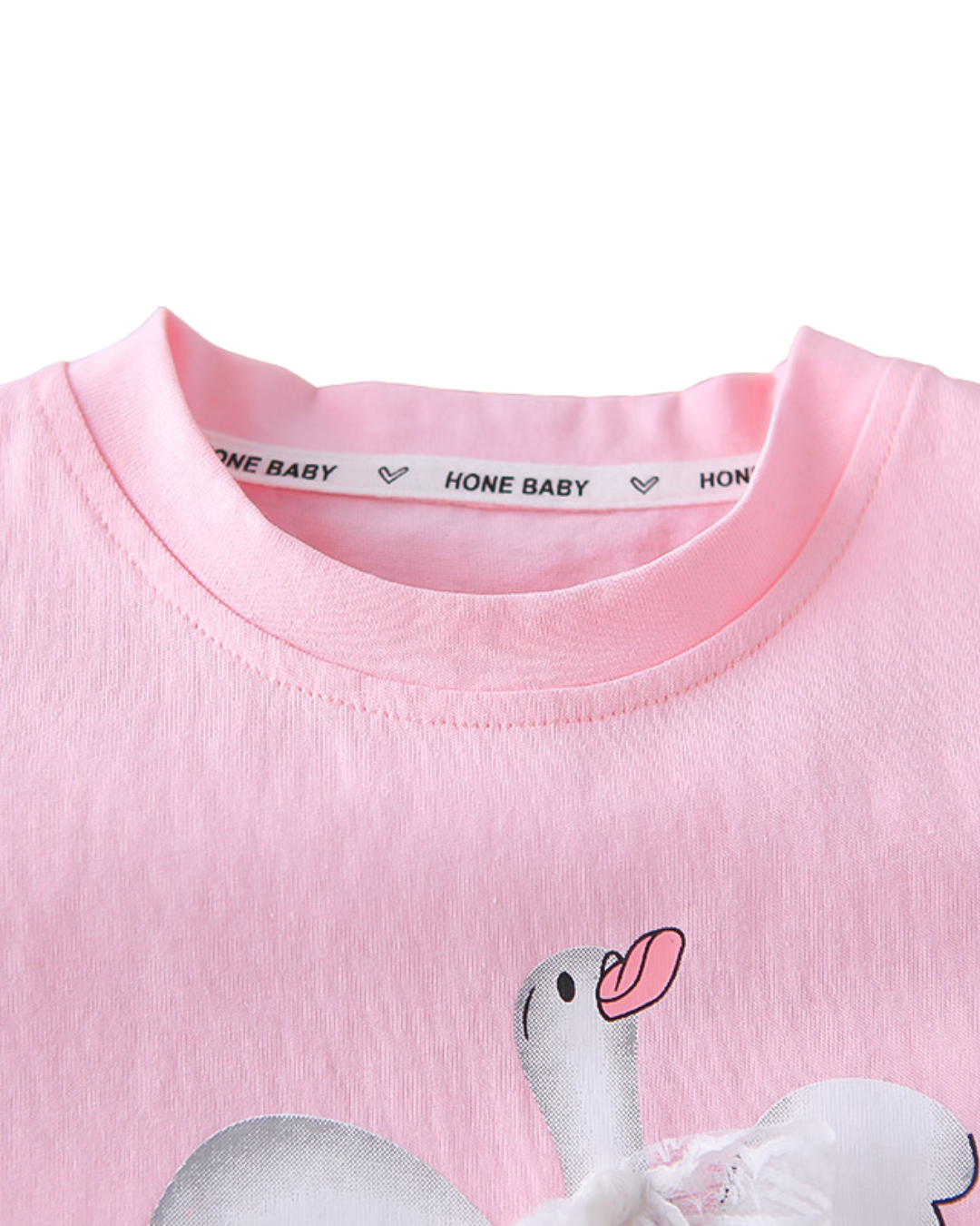 Kominz Toddler Girl Cartoon T-Shirt & Shorts Set (1–4 Years)