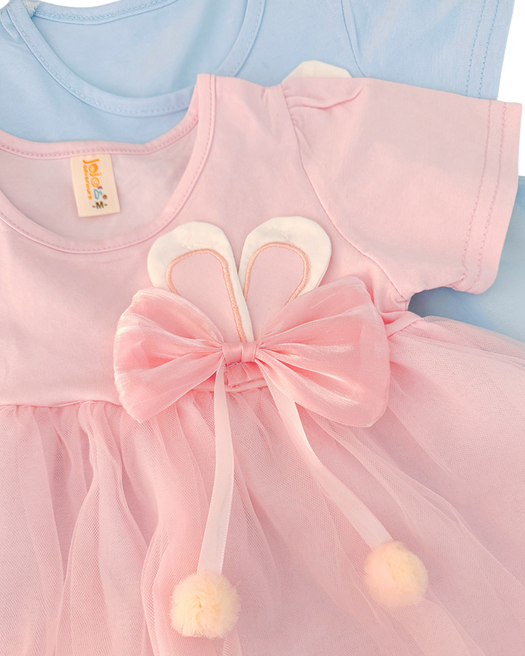 Kominz Toddler Girl Blue Tulle Dress with Bow (1–4 Years)