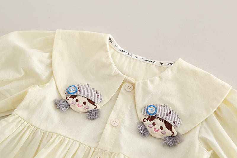 Girls Cream Shirt & Brown Pant Set – Kominz Junior 1-6