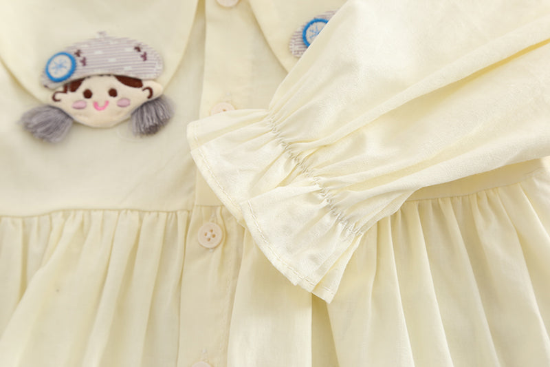Girls Cream Shirt & Brown Pant Set – Kominz Junior 1-6